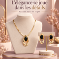 Parure Œil de tigre — Collier & boucles d’oreilles