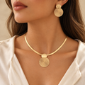 Ensemble Serpent Collier + Boucles d'oreille 2026 - عقد وأقراط بتصميم دائري أنيق