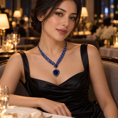 Collier Saphir  — L’élégance en bleu