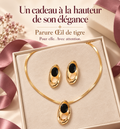 Parure Œil de tigre — Collier & boucles d’oreilles