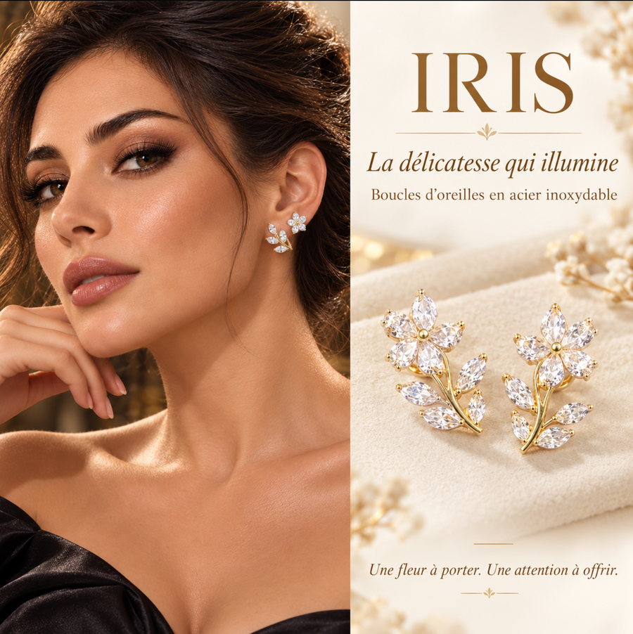 Boucle Iris — Boucles d’oreilles en acier inoxydable