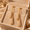 Boucles Citrine - Boucle d'oreilles En acier inoxydable