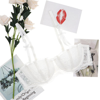 Ensembles VIP demi tasse en  broderie / 4pièces  - Carla