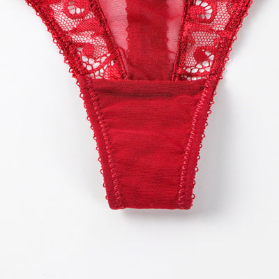 Ensembles VIP demi tasse en  broderie / 4pièces  - Carla
